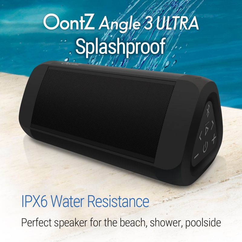 OontZ Angle 3 ULTRA : Portable Bluetooth Speaker - Exceptional Bass and Stereo Sound Plays Loud with 14 Watts, Play to 2 Together with Dual Stereo, 100ft Wireless Range, Splashproof
