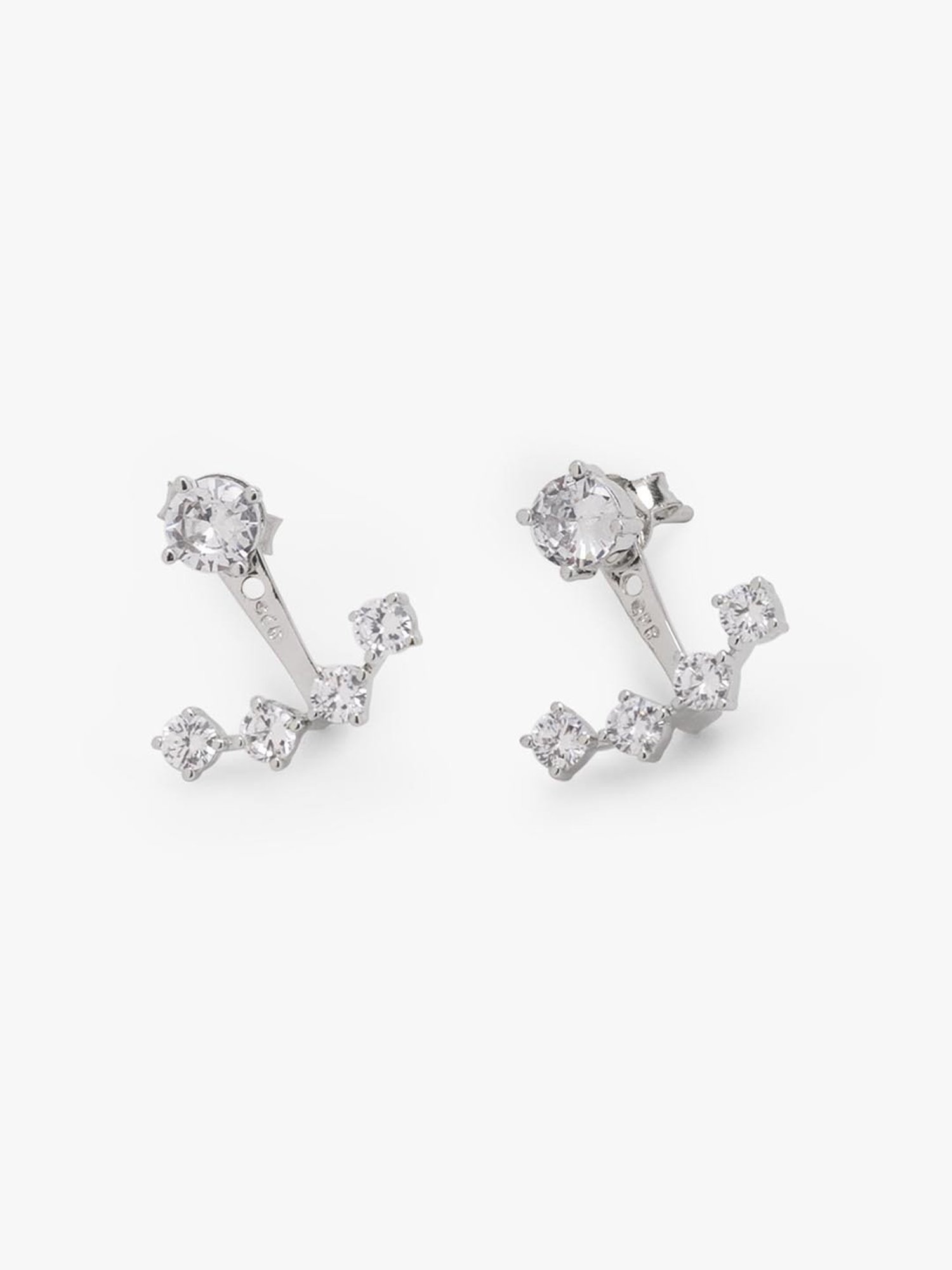 March by FableStreet Sterling Silver Zircon Ear Jacket Earrings for Women
