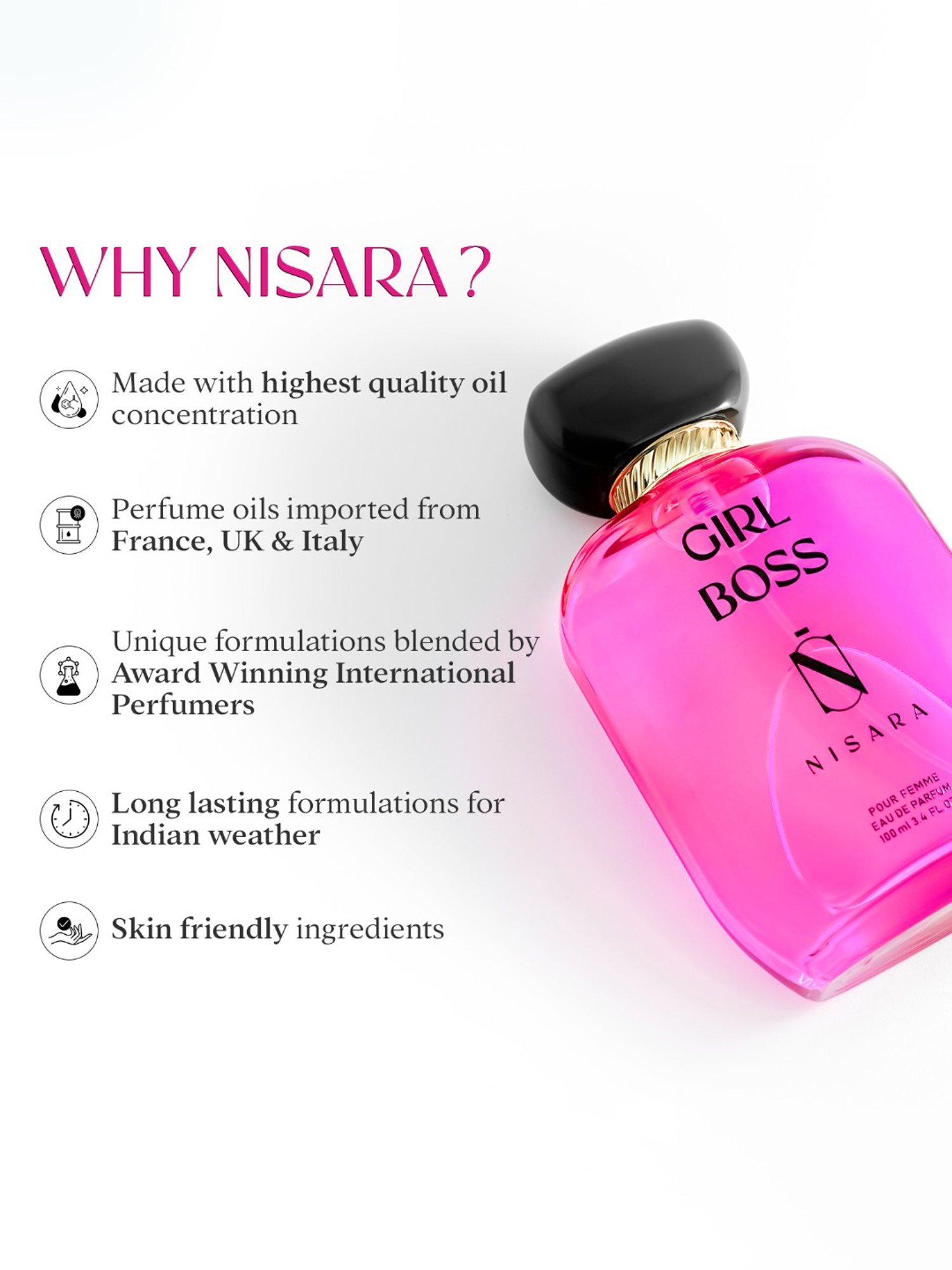 NISARA Girl Boss Eau de Parfum for Women - 100 ml