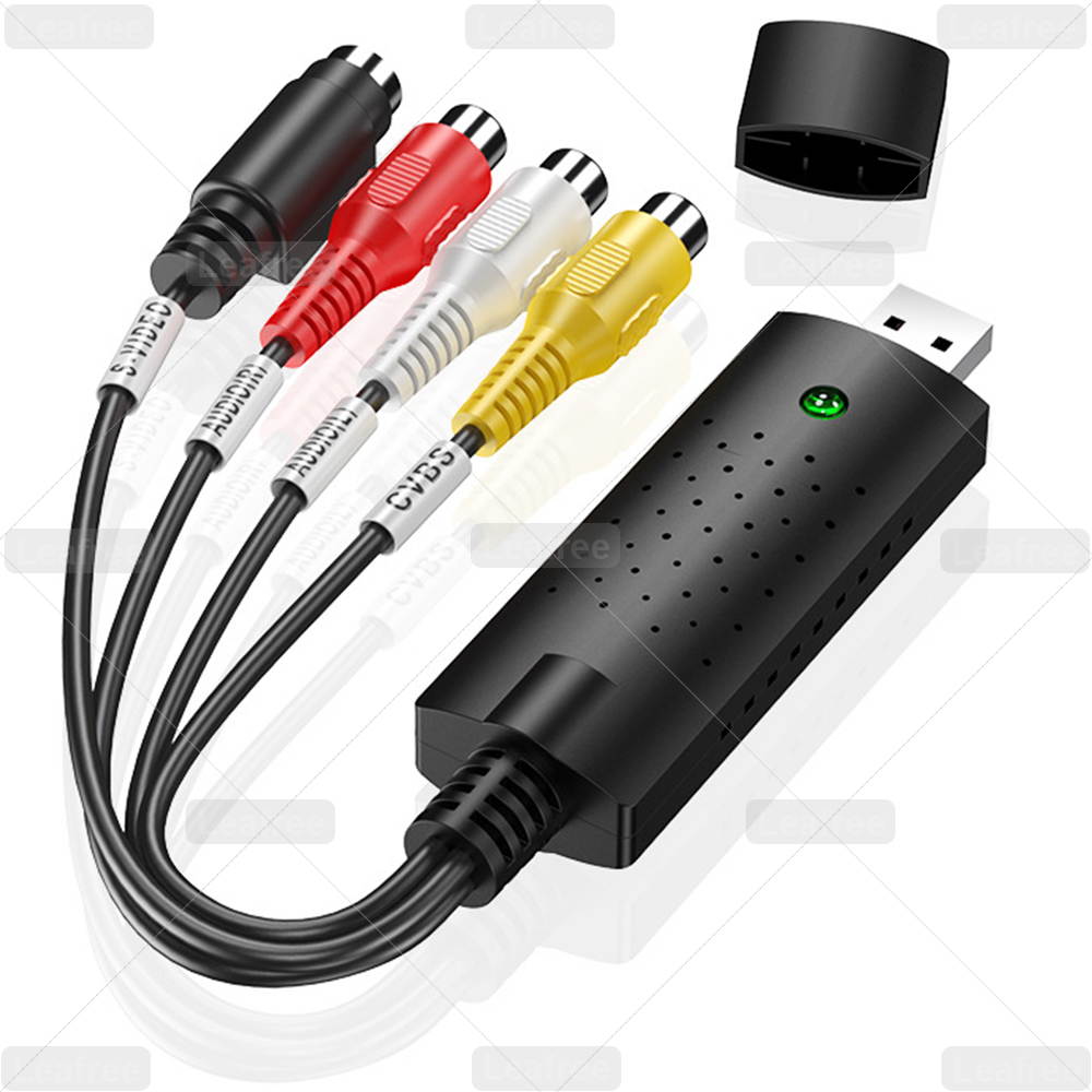 Video Audio Capture Card USB 2.0 Device Adapter VHS VCR TV to DVD Converter Support Win 2000/ Xp/ Win Vista/ Windows 7/8/10 Video Audio USB Video Capture Card
