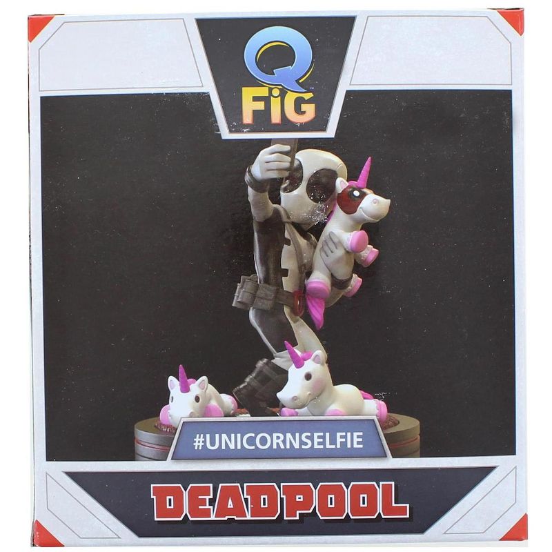 Quantum Mechanix Marvel 3.5 Inch Q-Fig Mini Figure | X-Force Deadpool Unicorn Selfie