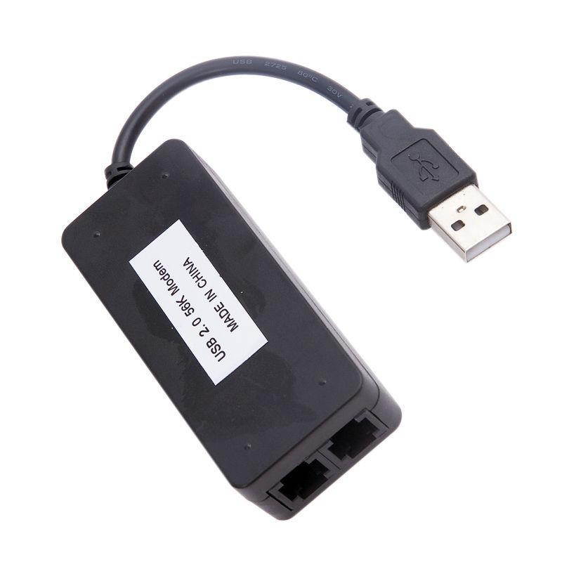 2 Ports USB 56K External Dial Up Data Fax Modem V.90/92 For Win7 32 64 Bit