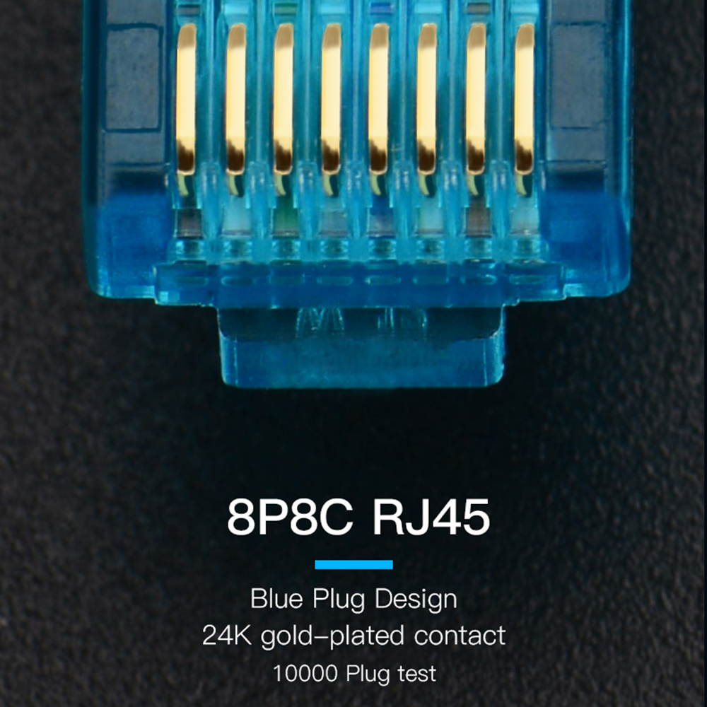 Vention VAP-A10-B500 Network Cable High-quality 5.0m High-speed Cat5E 100Mbps RJ45 Network LAN Cable Internet Flat Network Cable