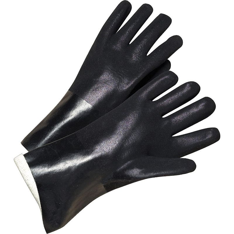 Anchor PVC-Coated Jersey-Lined Gloves 14 in. Long Black Men's 7400