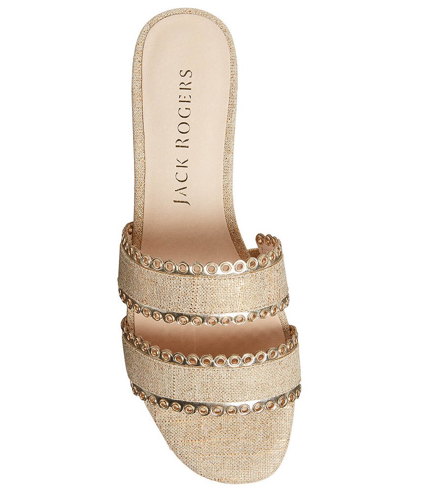 Jack Rogers Savannah Two Band Eyelet Slide Sandals