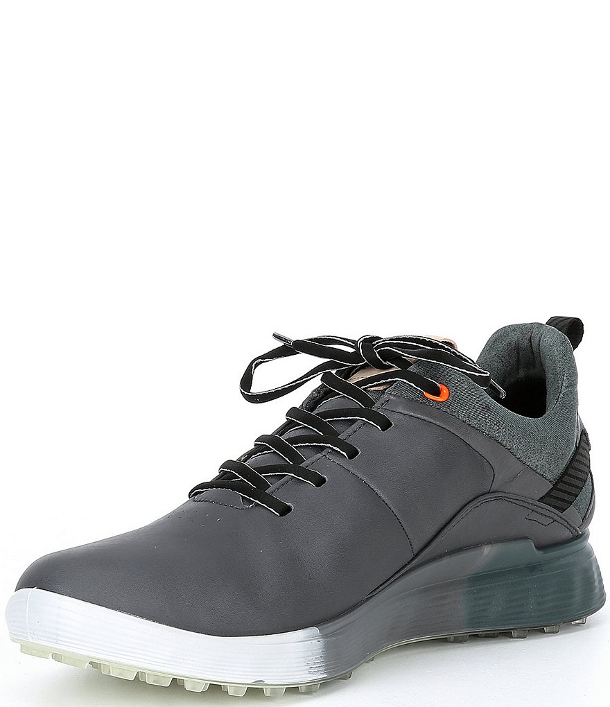 ECCO Men's S-Three Spikeless Waterproof Lace-Up Golf Shoes