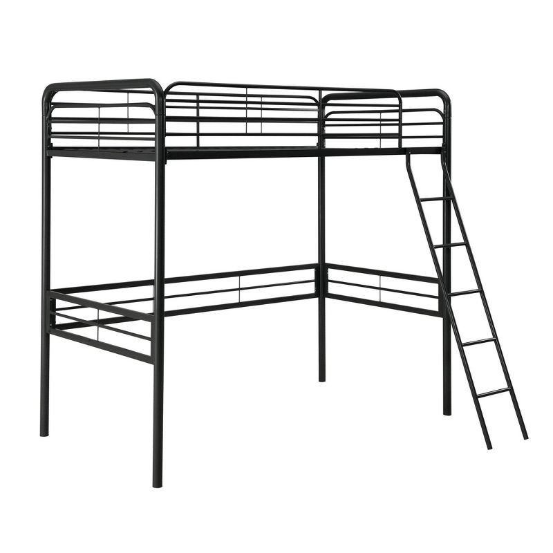 Twin Metal Loft Bed Black - Room & Joy
