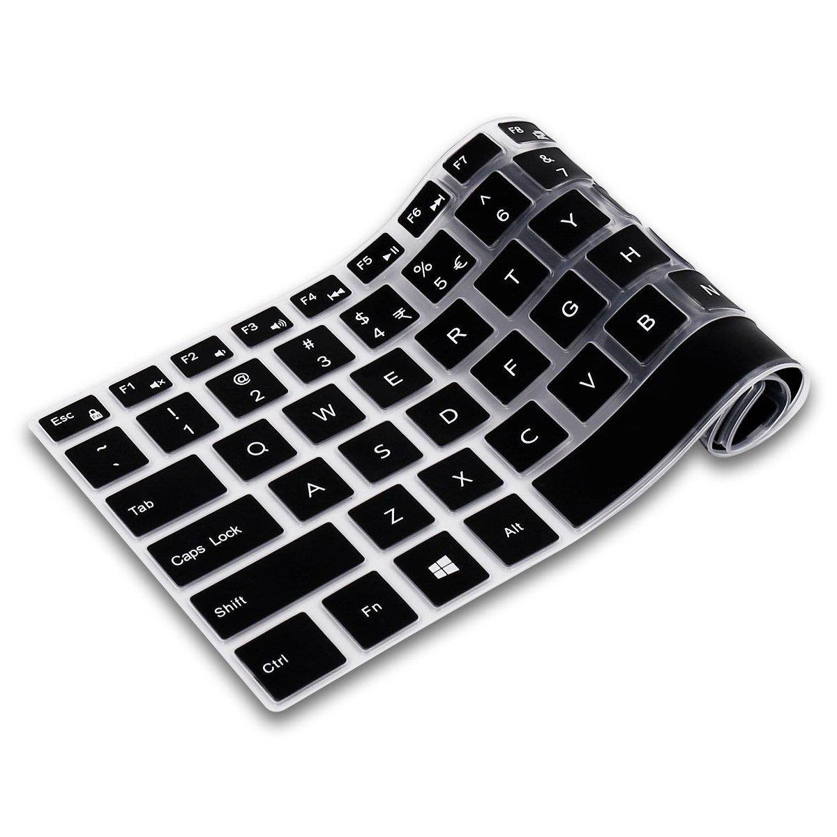 FORITO Keyboard Cover Compatible for 13.3  Dell Inspiron 13 5000 7000 Series Inspiron 15 5000 7000 Series [No Numeric Keypad] -Black