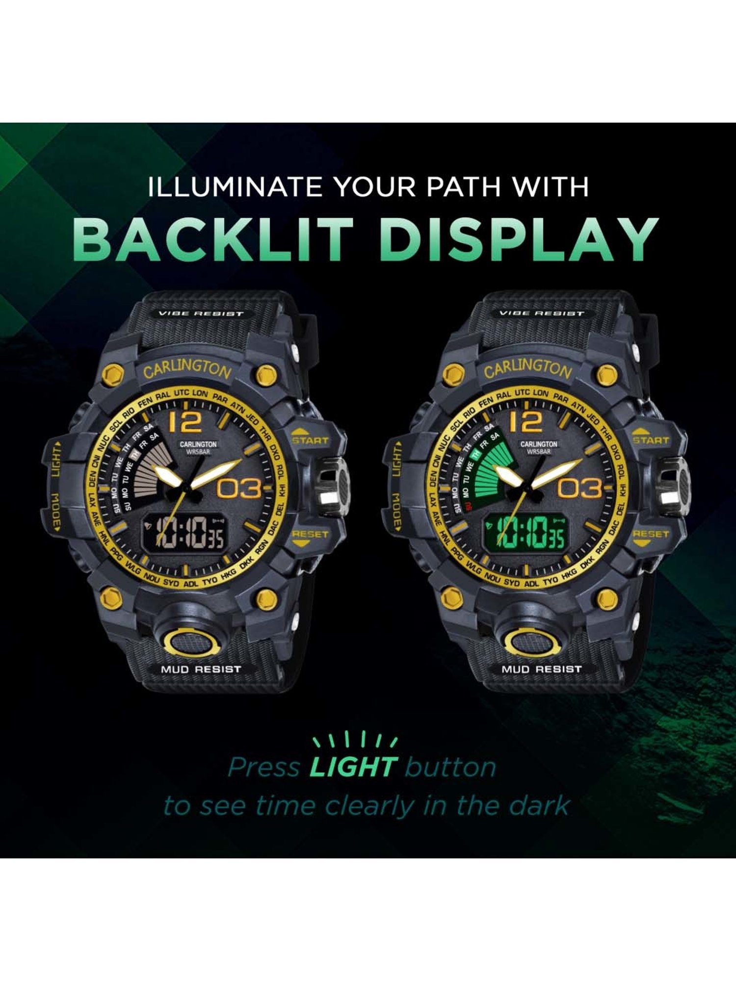 CARLINGTON Endurance 3366 Analog-Digital Watch for Men