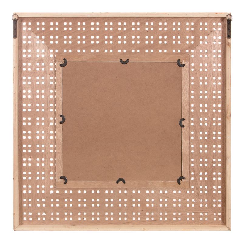 32" x 32" Lattice Woven Square Decorative Wall Decor Wood/Brown - Patton Wall Decor