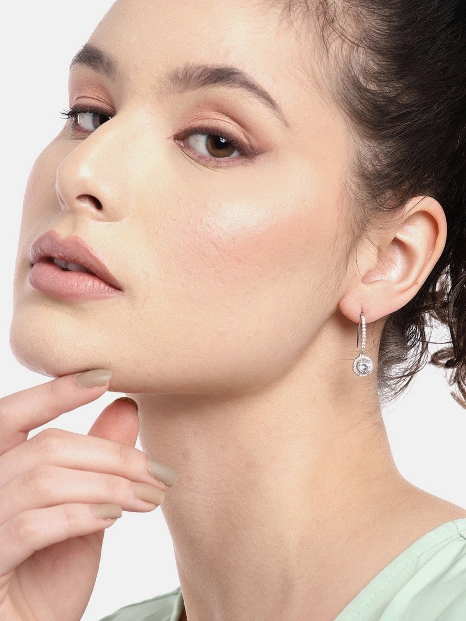 Zavya 92.5 Sterling Silver Drop & Hoop - Set of 2