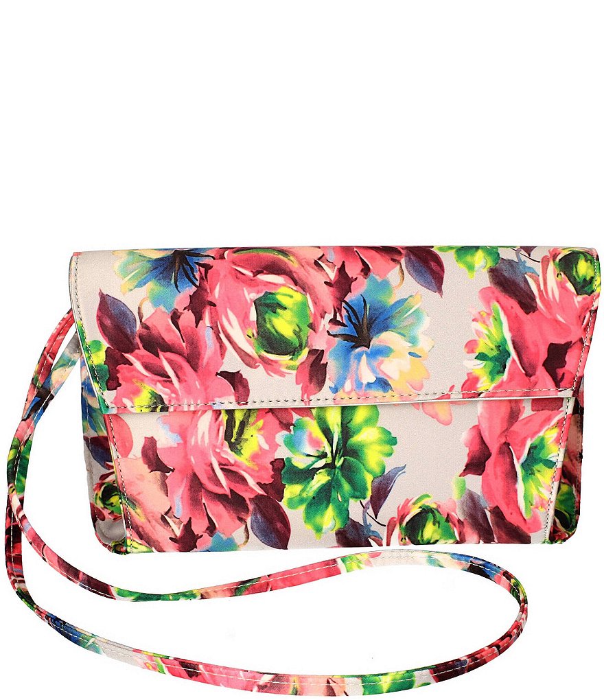 J. Renee 10334 Floral Fabric Convertible Clutch