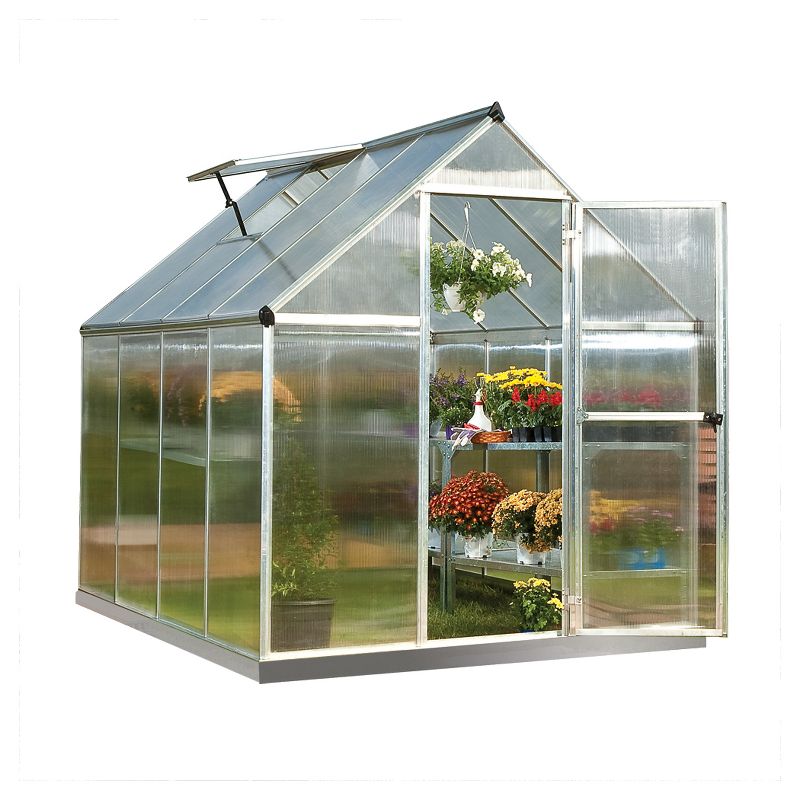 6' x 8' Nature Greenhouse - Silver - Palram