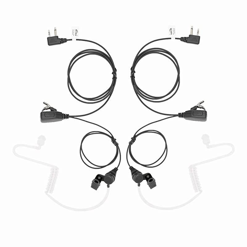 Transparent Acoustic Tube Surveillance Earpiece Headset for Midland AVPH4 walkie Talkie Radio2 Pack