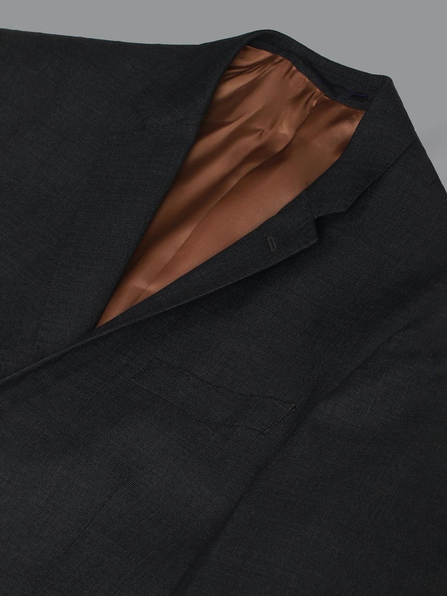 Luxure By Louis Philippe Black Slim Fit Texture Two Piece Suits