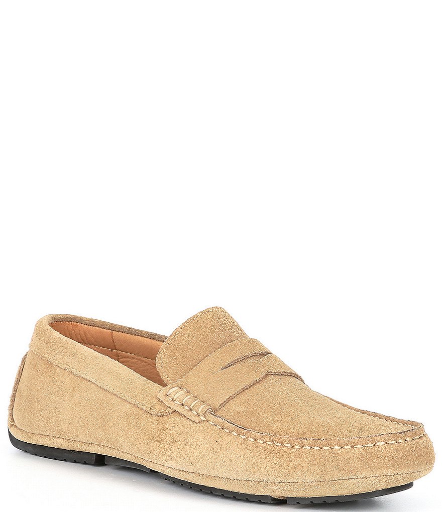 Flag LTD. Men's Morgan Suede Leather Penny Loafer Moccasins