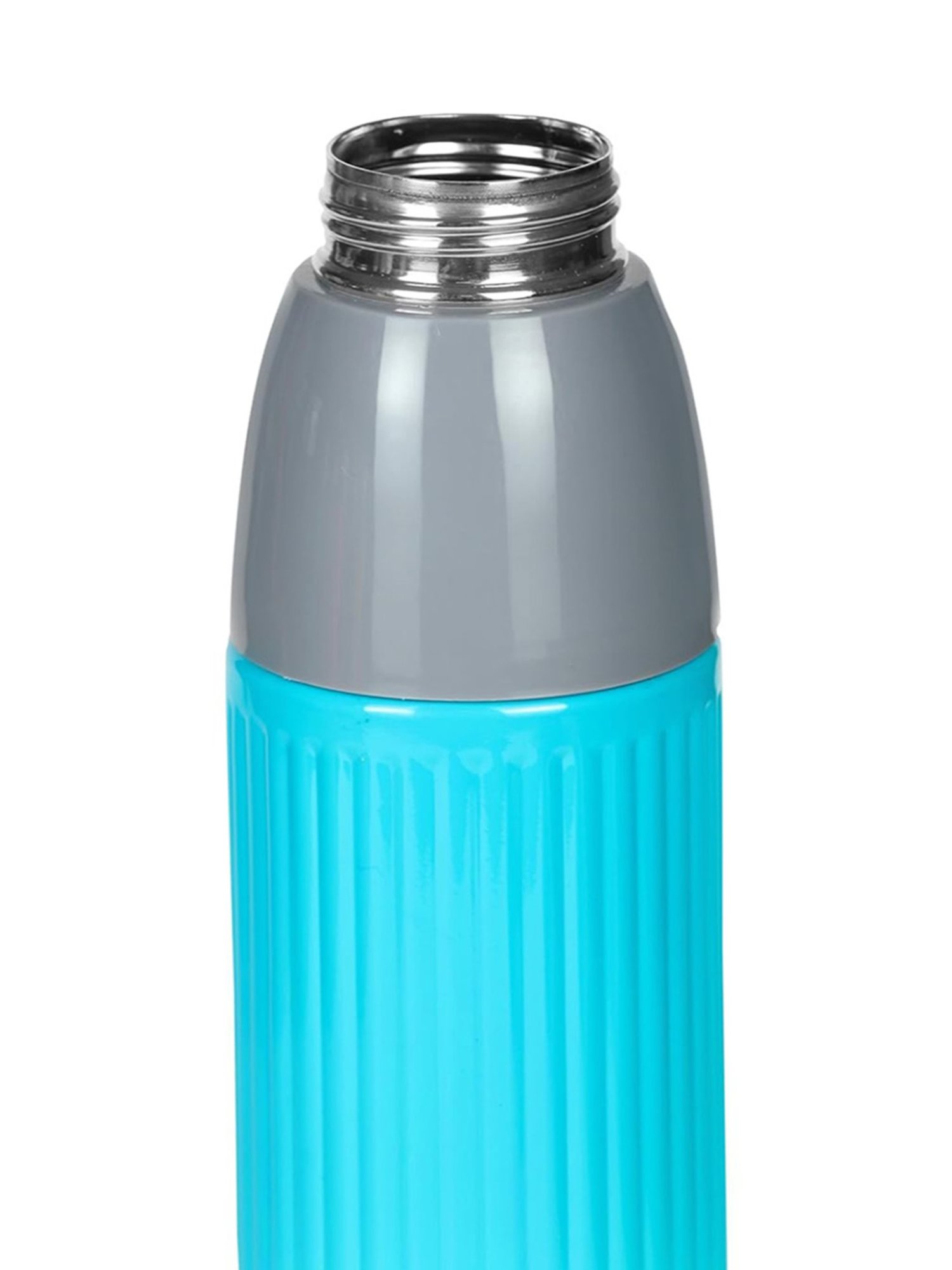 Varmora Veto Sky Blue Stainless Steel Insulated Inner Steel Outer Plastic Water Bottle - 700 ml