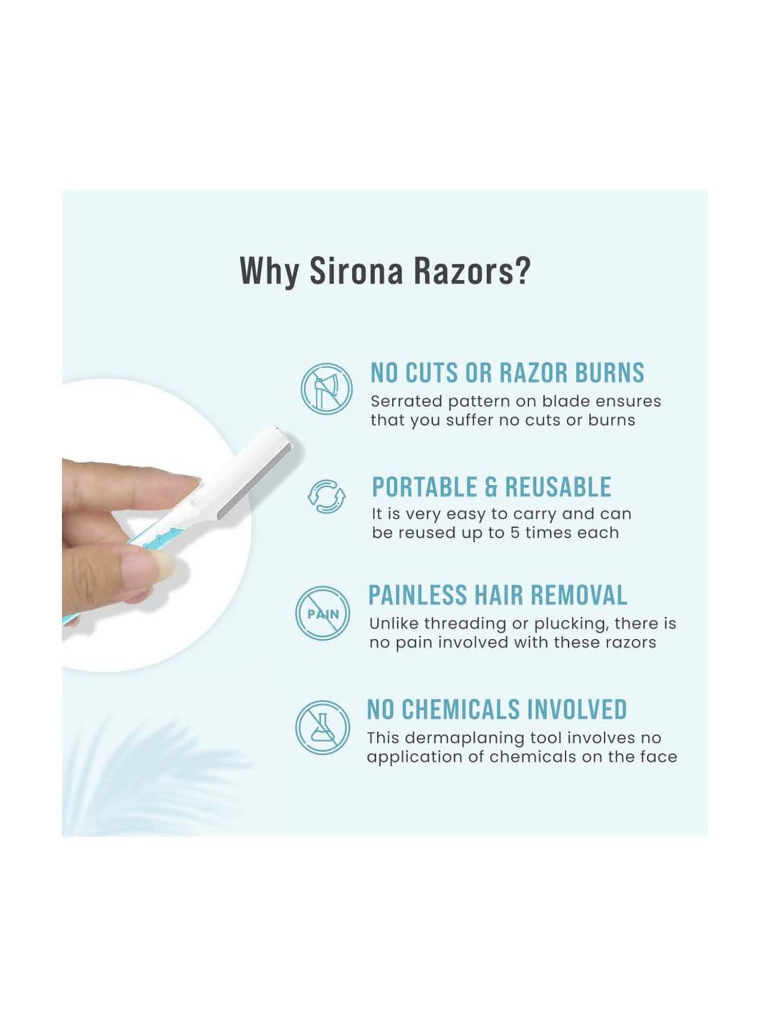 Sirona Precision Shave Eyebrow & Face Razor for Women