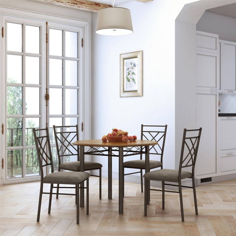 5pc Charli Dining Set Bronze - Dorel Living