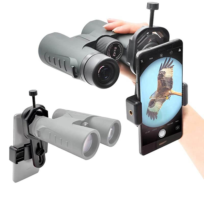 Smartphone Microscope Adapter Mount Universal Phone Scope Mount Work with Telescope Spotting Scope Microscope Monocular Binocular Fits iPhone Samsung HTC LG and Smartphone