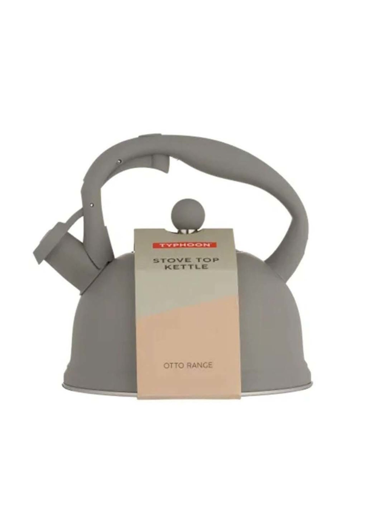 Typhoon Grey Stainless Steel Stove Top Kettle (1.8 L)