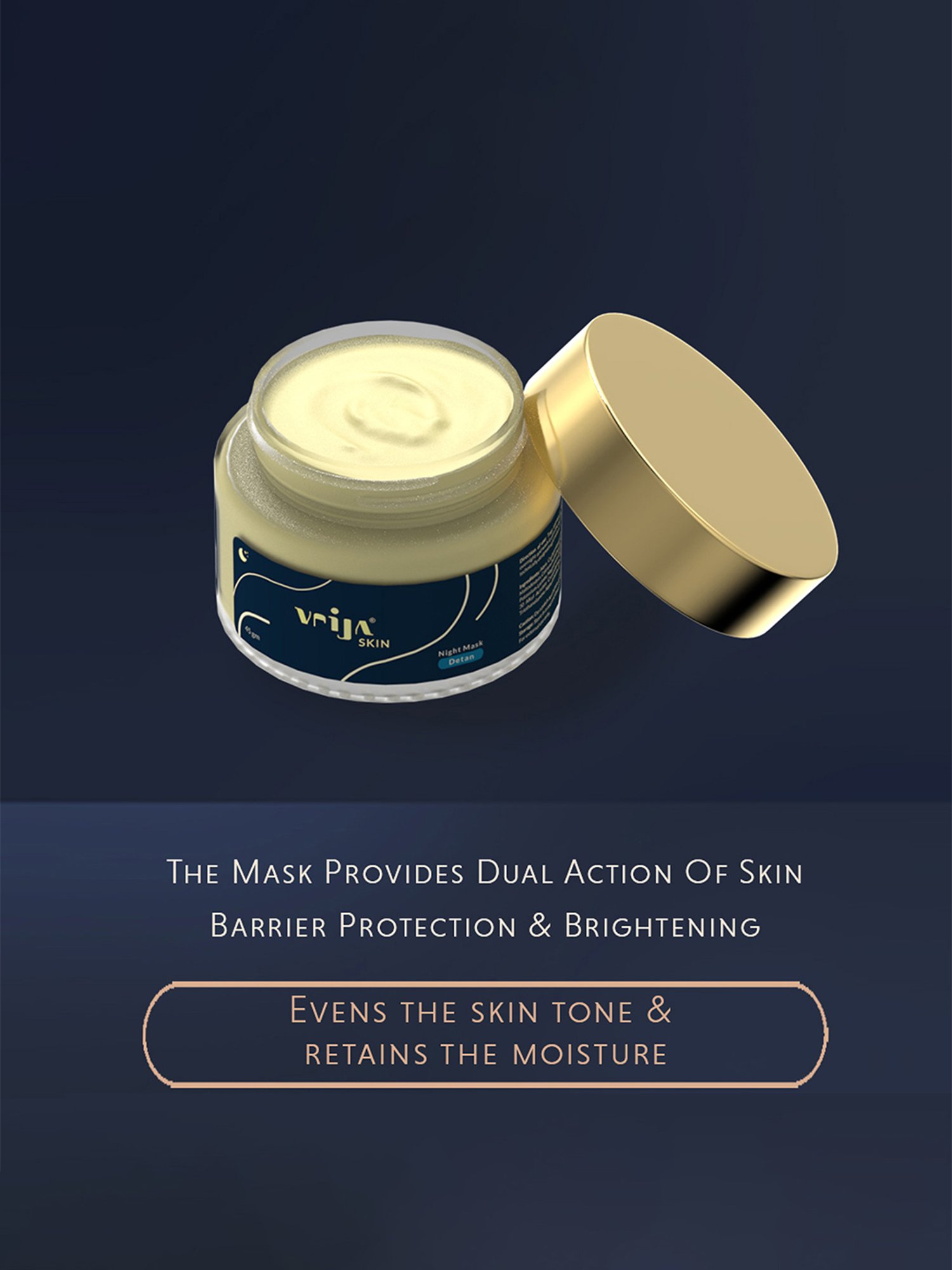 Vrija Detan Night Mask for Men & Women - 45 gm