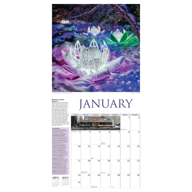 2021 Monthly Wall Calendar Twin Cities - Willow Creek Press