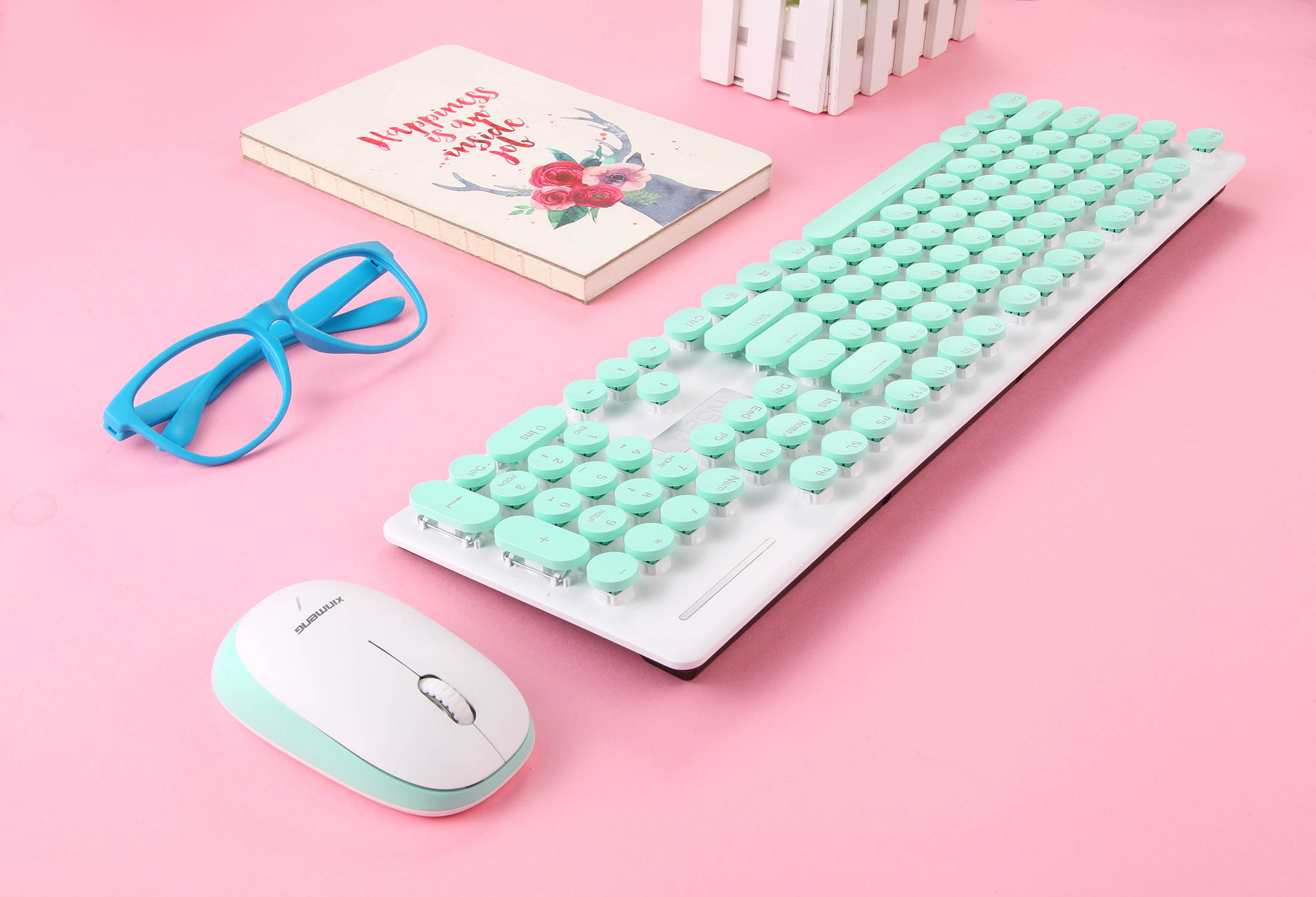 Xinmeng N520 Wireless Punk Manipulator Keyboard And Mouse Set Office Business Girl Keyboard And Mouse