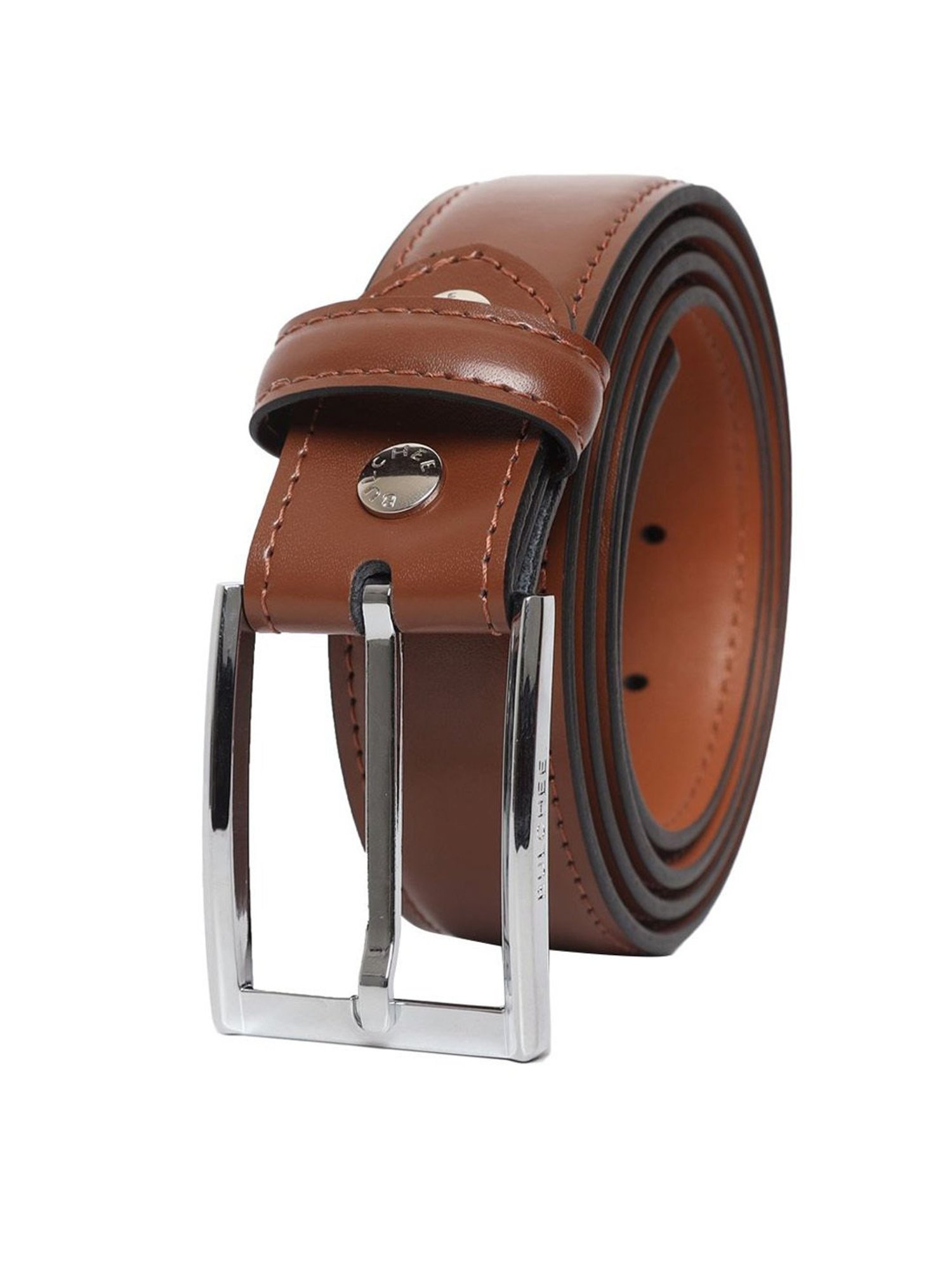 Bulchee Tan Leather Solid Waist Belt