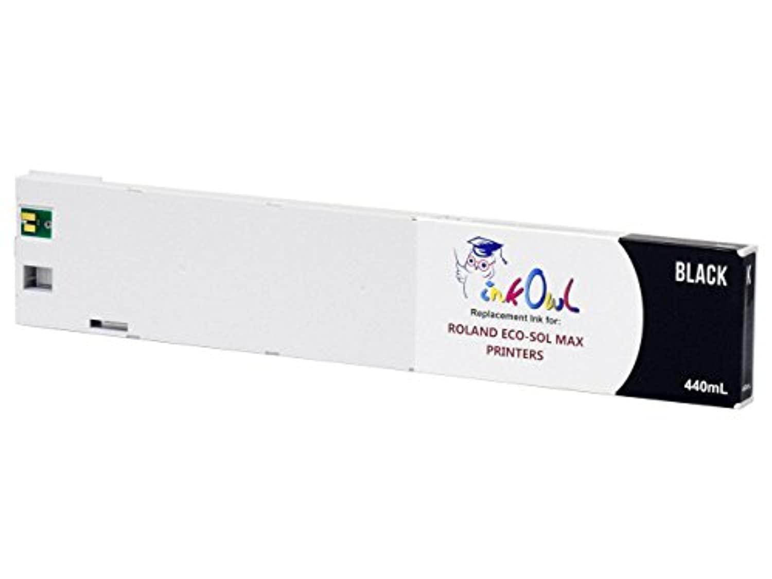 InkOwl Compatible Ink Cartridge Replacement for ROLAND ECO-SOL MAX Printers ESL3-4BK (440mL, Black) - USA-made ink