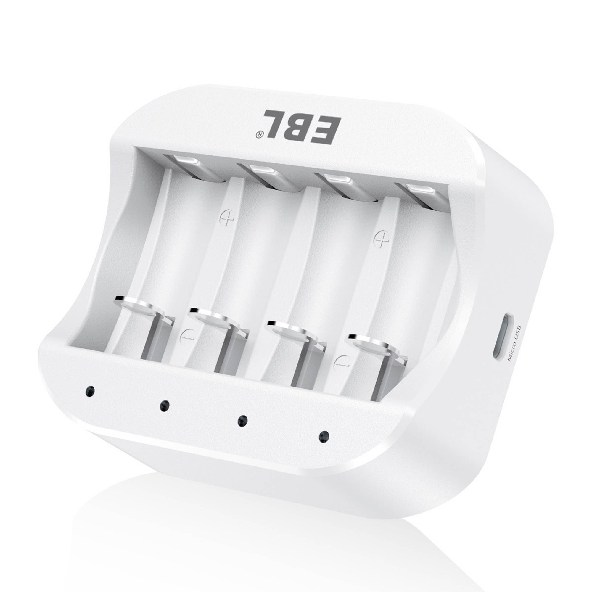 EBL 8 Pcs 16340 3.7V RCR123A Batteries + Smart 4 Slots Battery Charger for 16340 RCR123A Li-ion Rechargeable Batteries