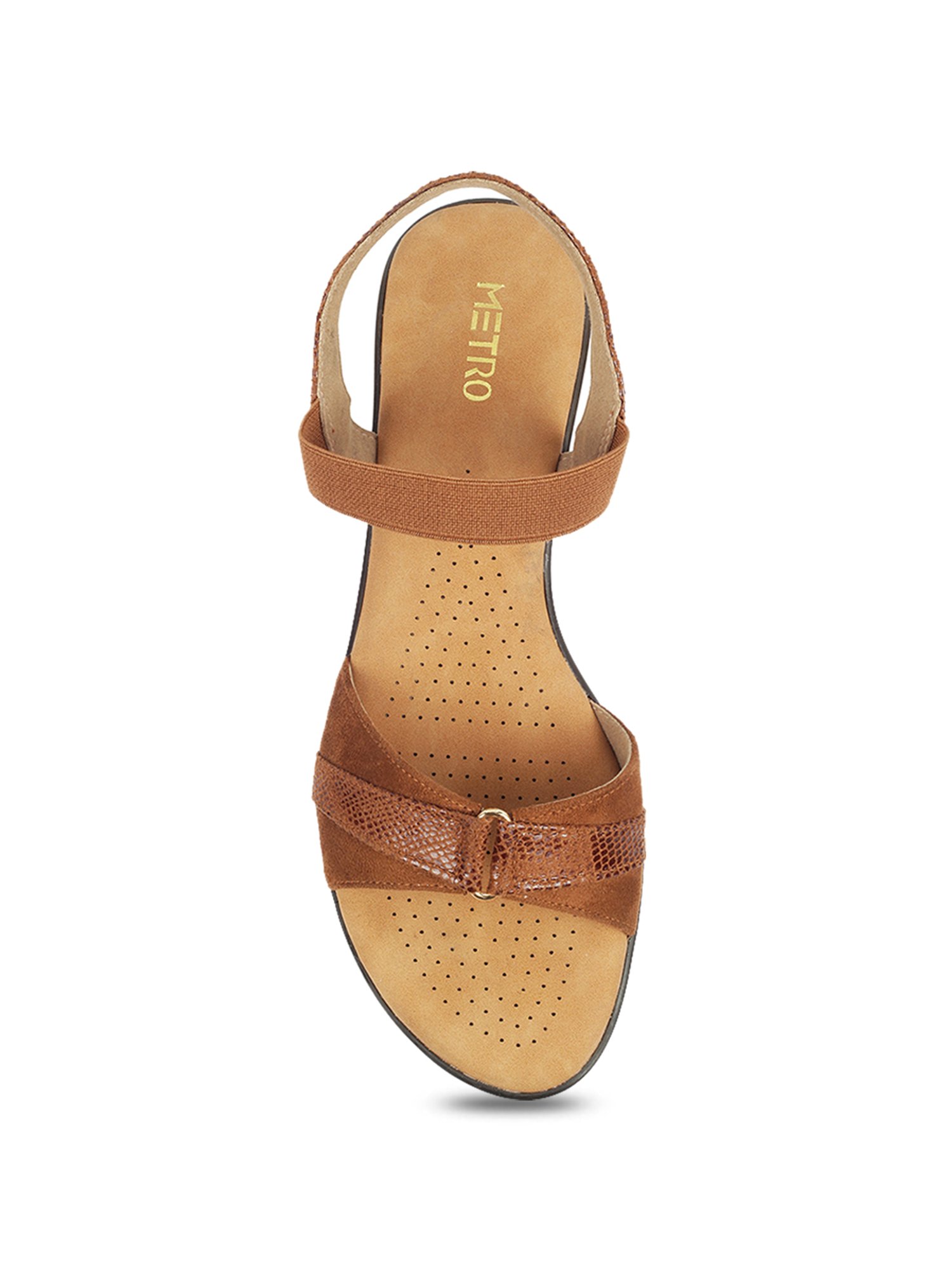 Metro Women's Brown Ankle Strap Sandals