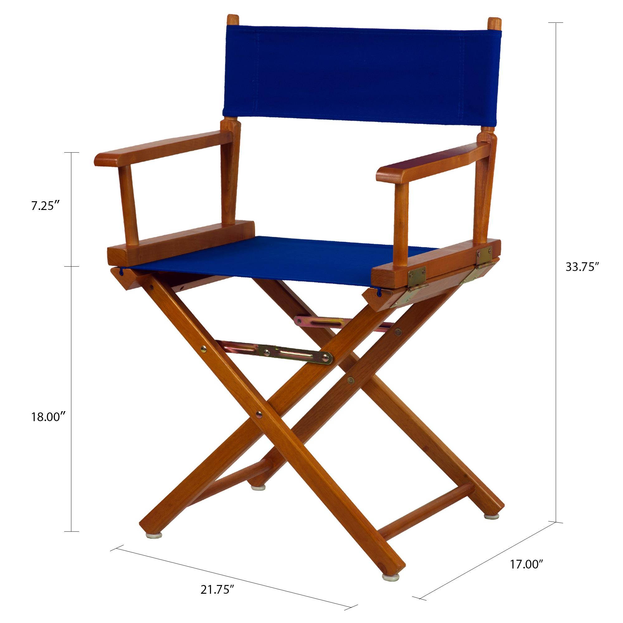 Casual Home 200-55-021-13 18 in. Directors Chair Honey Oak Frame with Royal Blue Canvas