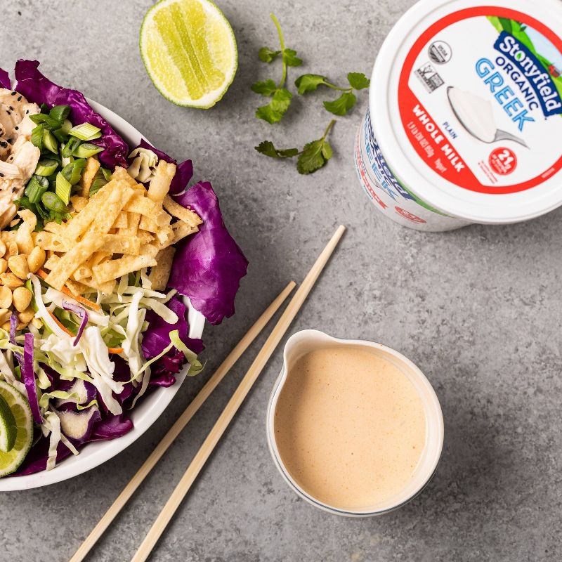 Stonyfield Organic Fat Free Plain Greek Yogurt - 32oz