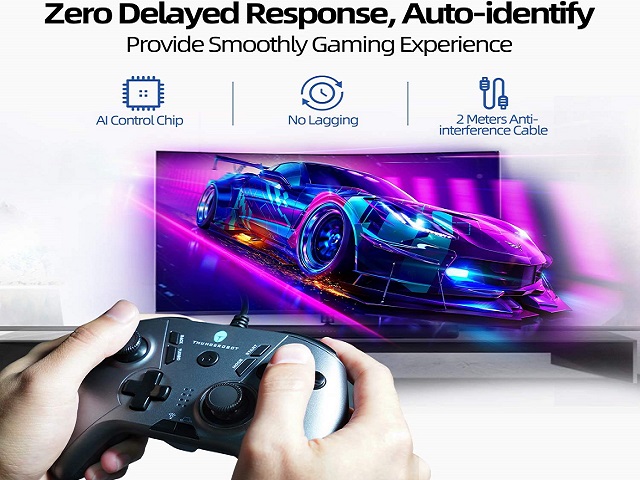 THUNDEROBOT G30 computer game handle steam cable USB TV switch handle PC version PS3 supports Monster Hunter nba2k21 live football xboxone full platform
