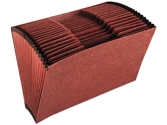 Globe-Weis R219AHD Accordion Open Top File, 21 Pockets, 1/3 Tab, Legal, Brown