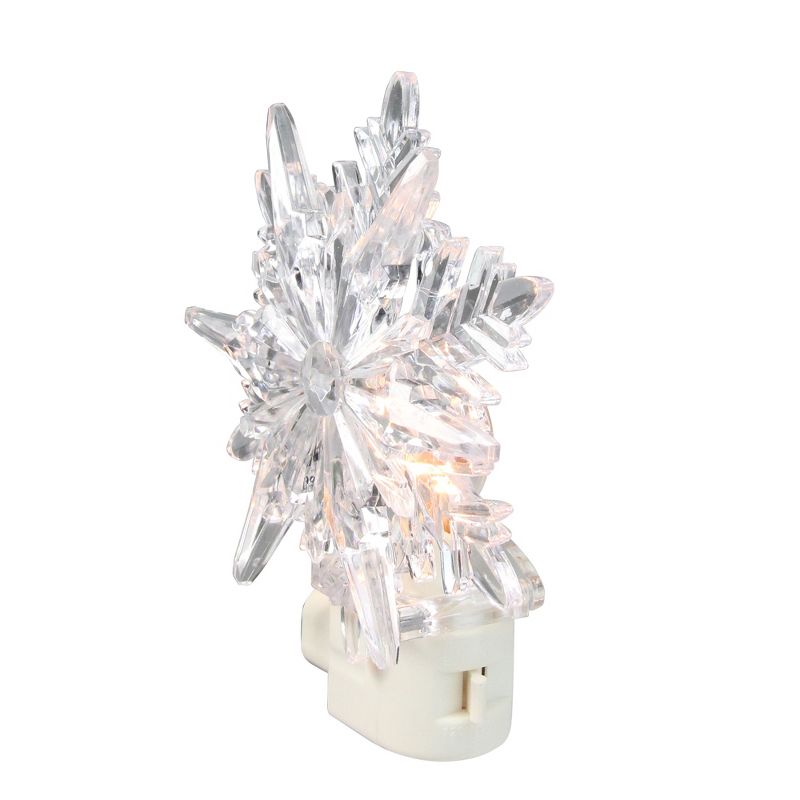 Northlight 5.75" Pre-Lit Snowflake C7 Christmas Night Light - Clear