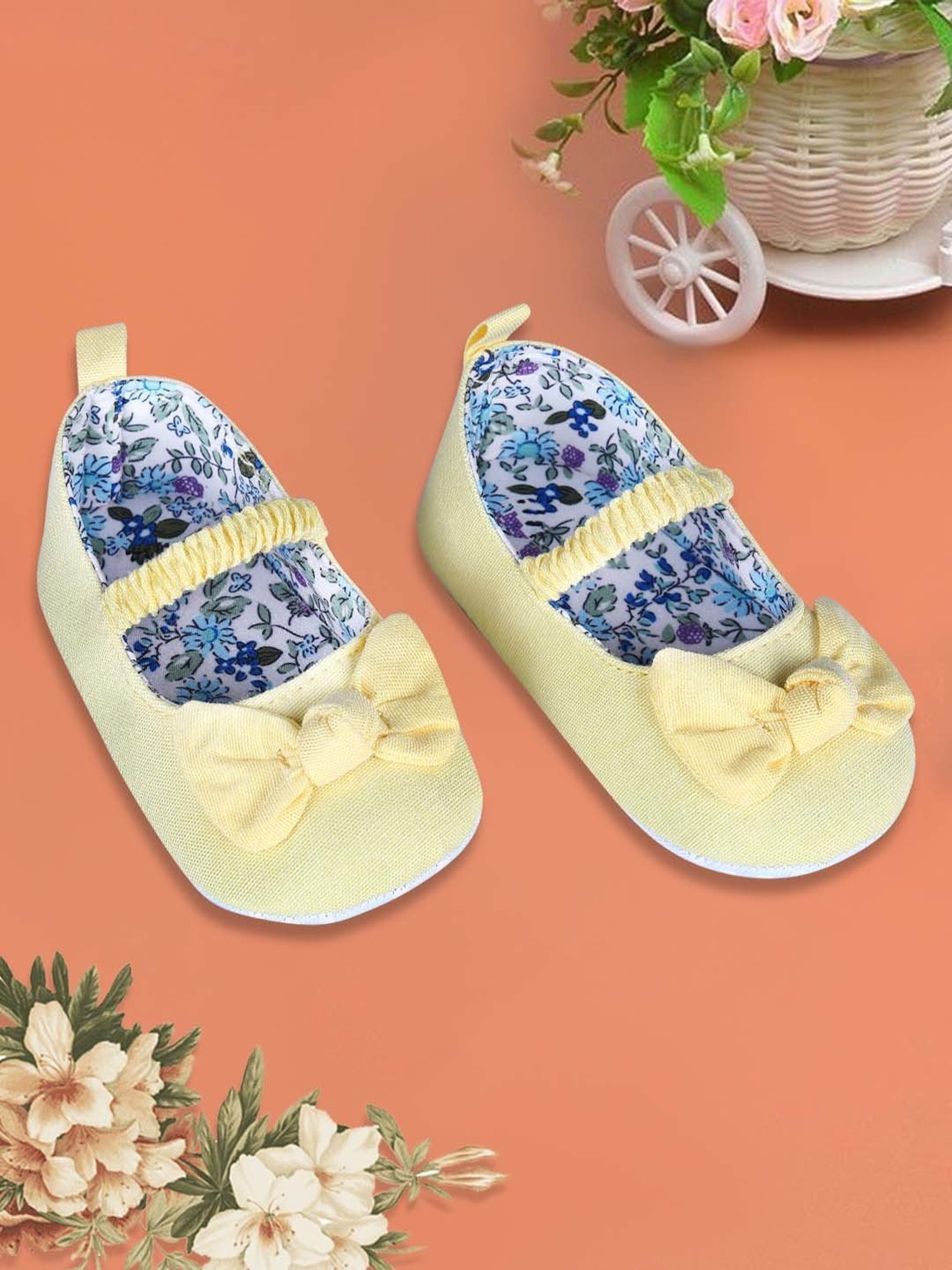 Baby Moo Kids Yellow & Blue Mary Jane Shoes