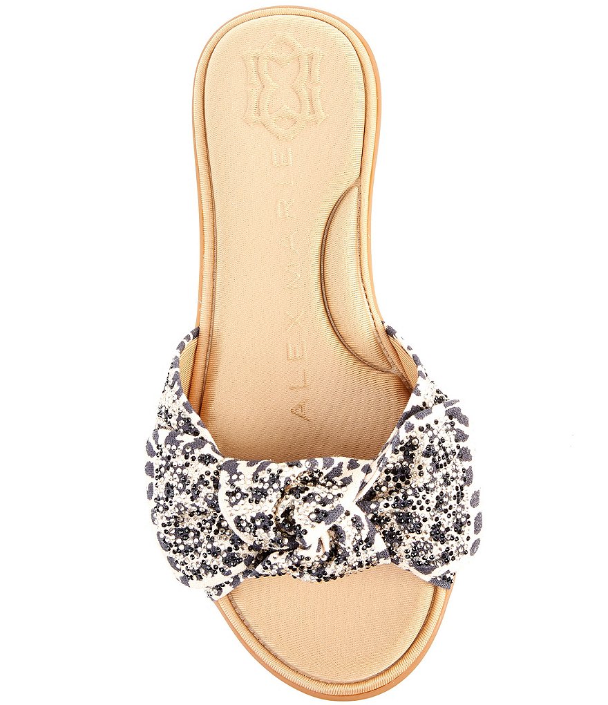 Alex Marie Hamala Rhinestone Knotted Slide Sandals