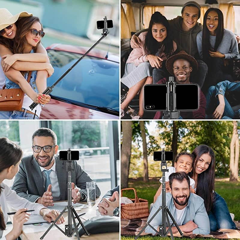 Selfie Stick Tripod  54 Extendable Selfie Stick with Phone Tripod Stand amp Wireless Remote for iPhone SE 11 Pro Max X 8 7 6 Galaxy Note 9 Android Perfect for Live StreamVlog Lightweight