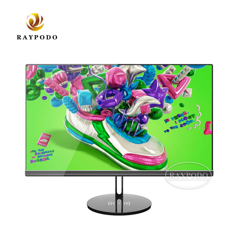 Raypodo New design 23.8 inch FHD All In One computer I3-7100 / I5-7400 / I7-8700 4G+120GB SSD with popup camera and wireless phone charging stand