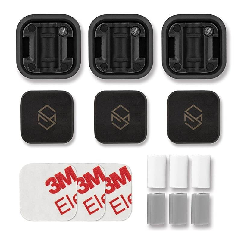 Magnetic Cable Clips Multipurpose Cable Management for Car and Office Supplies Self Adhesive Cable Organizer Clip Magnetic Cable Holder Black 3 Pack