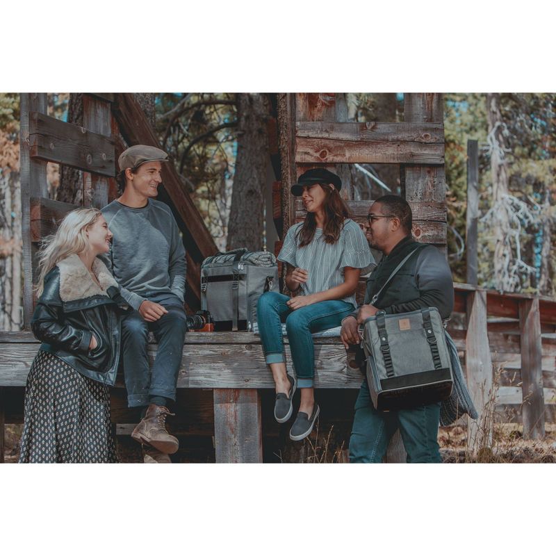 Picnic at Ascot Insulated Picnic Basket/Cooler Fully Equipped with Service for 2 - Trellis Green