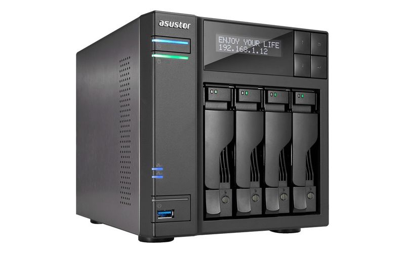 ASUSTOR AS6404T SAN/NAS Storage System - Intel Celeron J3455 Quad-core (4 Core) 1.50 GHz - 4 x HDD Supported - 40 TB Supported HDD Capacity