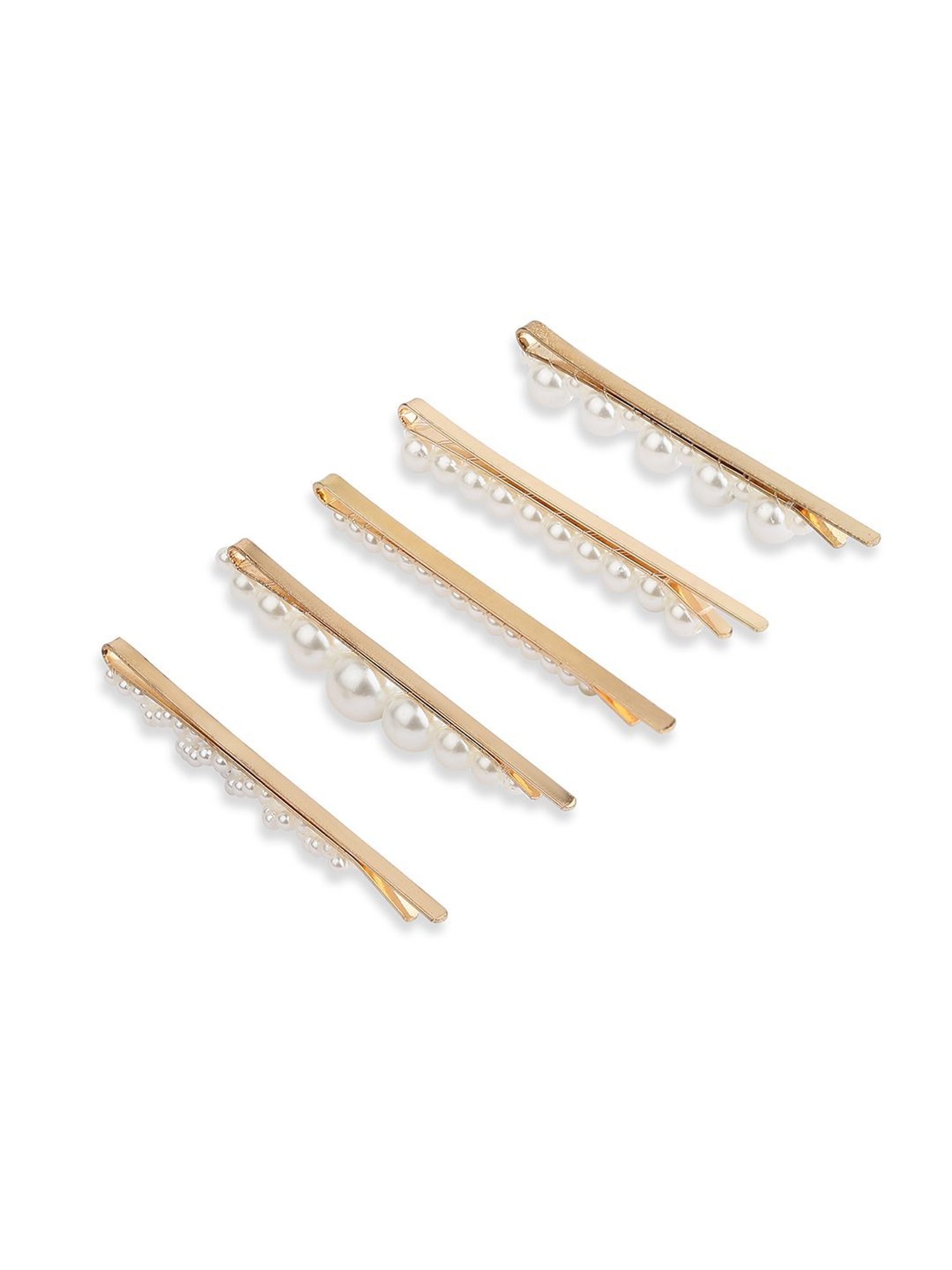 Golden Embellished Hair Clip - Set of 3