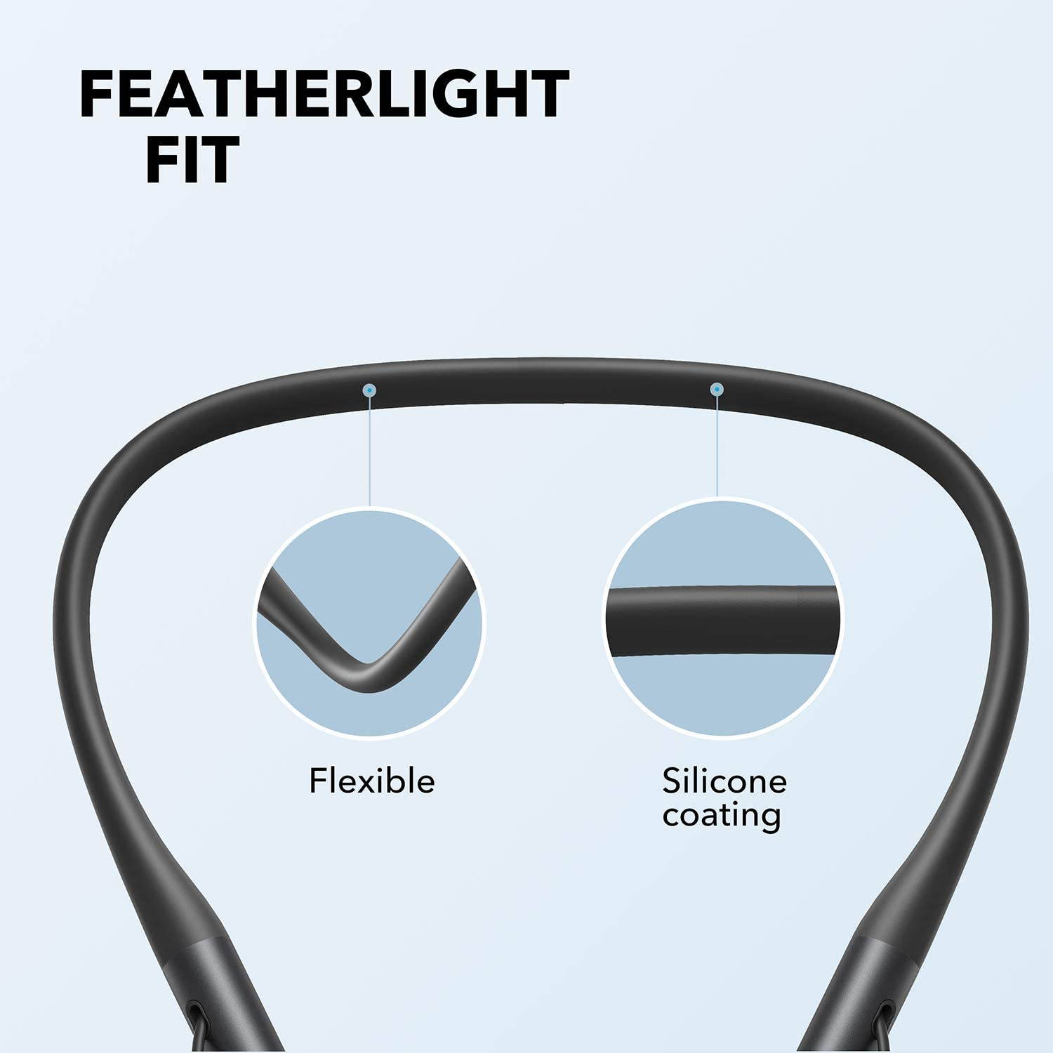 Anker Soundcore Life U2 Bluetooth Neckband Headphones with 24 H Playtime, 10 mm Drivers, Crystal-Clear Calls with CVC 8.0 Noise Cancelling Mic, USB-C Fast Charging, Foldable & Lightweight Build