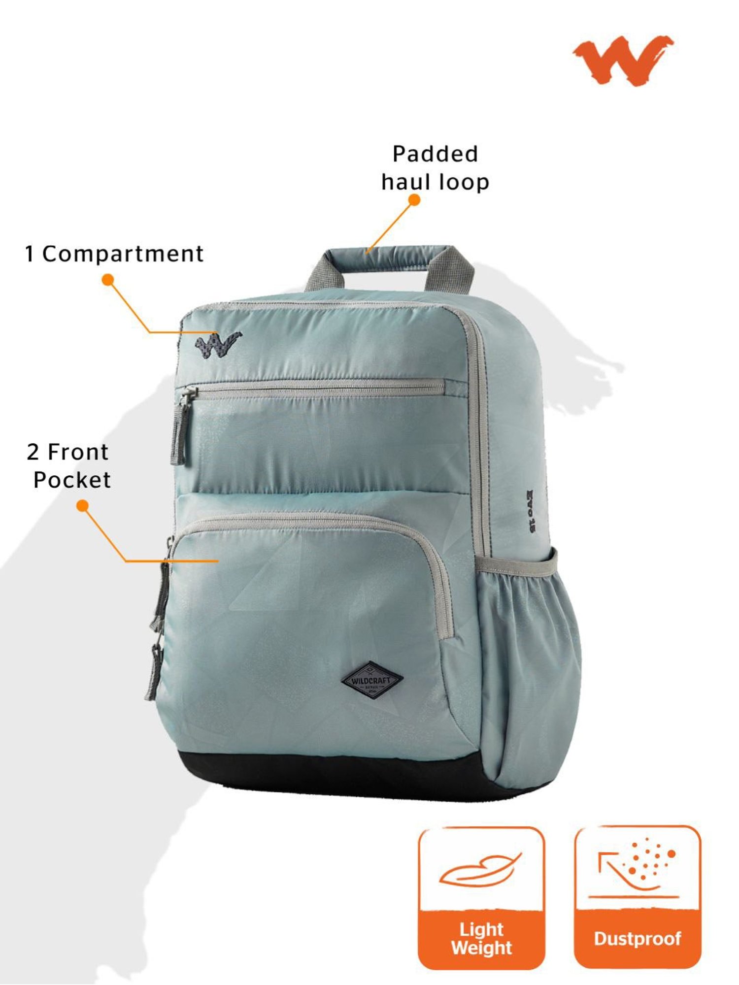 Wildcraft Evo 15 Grey Backpack