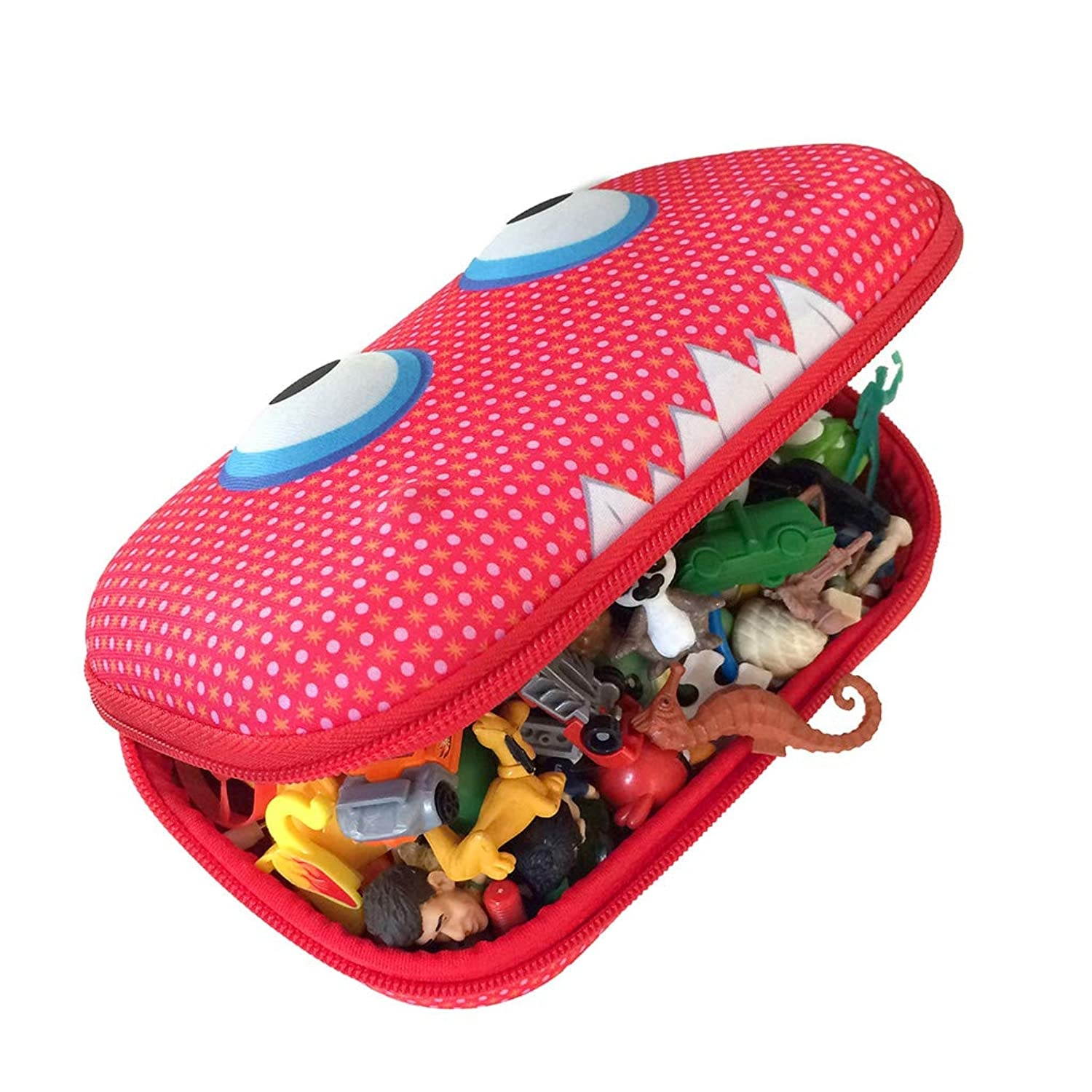 ZIPIT Beast Pencil Case/Pencil Box/Storage Box, Red