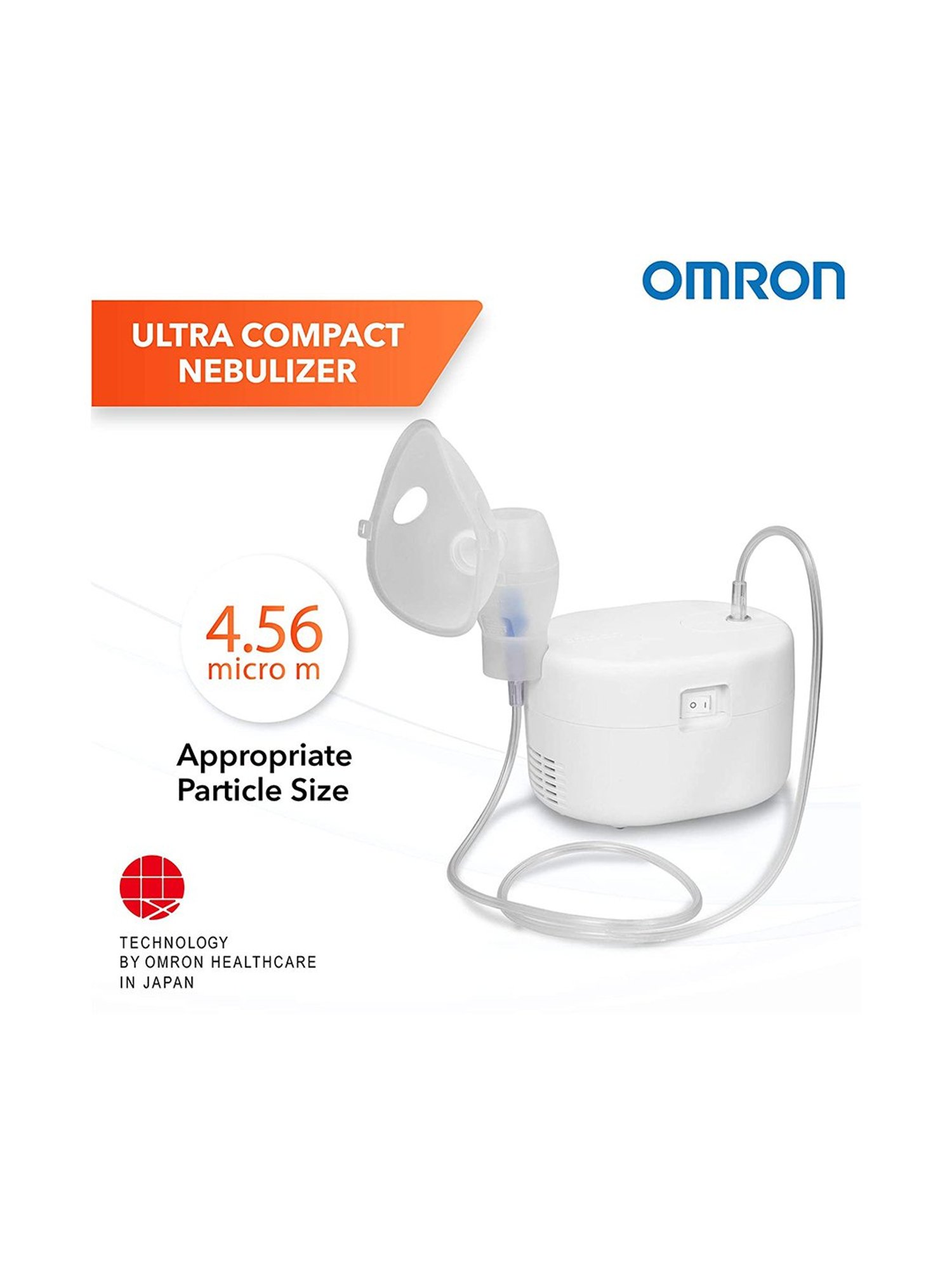 Omron Ultra Compact & Low Noise Compressor Nebulizer for Child and Adult (White)