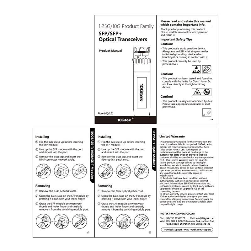 SFP 1000Base-SX, 850nm MMF, up to 550 Meters, for Cisco GLC-SX-MMD/GLC-SX-MM/SFP-GE-S, Meraki MA-SFP-1GB-SX, Ubiquiti UF-MM-1G, Mikrotik S-85DLC05D, D-Link, Supermicro, Netgear and More.